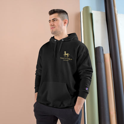 green oversized Gold Logo Hoodie for men