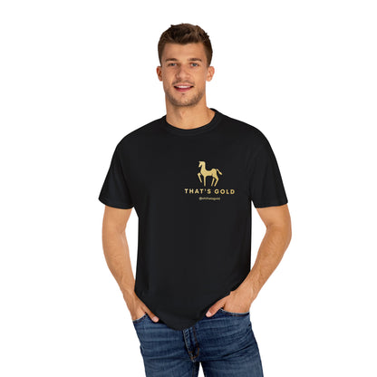 Buy latest design That's Gold Logo black T-Shirt online for men